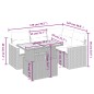 vidaXL 5-tlg. Garten-Sofagarnitur mit Kissen Schwarz Poly Rattan vidaXL 5-tlg. Garten-Sofagarnitur mit Kissen Schwarz Poly Rattan