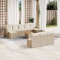 vidaXL 11-tlg. Garten-Sofagarnitur mit Kissen Beige Poly Rattan vidaXL 11-tlg. Garten-Sofagarnitur mit Kissen Beige Poly Rattan