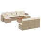 vidaXL 11-tlg. Garten-Sofagarnitur mit Kissen Beige Poly Rattan vidaXL 11-tlg. Garten-Sofagarnitur mit Kissen Beige Poly Rattan