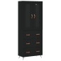 Highboard Schwarz 69,5x34x180 cm Holzwerkstoff Highboard Schwarz 69,5x34x180 cm Holzwerkstoff