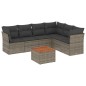 vidaXL 7-tlg. Garten-Sofagarnitur mit Kissen Grau Poly Rattan vidaXL 7-tlg. Garten-Sofagarnitur mit Kissen Grau Poly Rattan