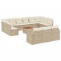 vidaXL 14-tlg. Garten-Sofagarnitur mit Kissen Beige Poly Rattan vidaXL 14-tlg. Garten-Sofagarnitur mit Kissen Beige Poly Rattan