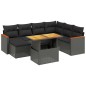 vidaXL 8-tlg. Garten-Sofagarnitur mit Kissen Schwarz Poly Rattan vidaXL 8-tlg. Garten-Sofagarnitur mit Kissen Schwarz Poly Rattan