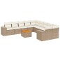 vidaXL 11-tlg. Garten-Sofagarnitur mit Kissen Beige Poly Rattan vidaXL 11-tlg. Garten-Sofagarnitur mit Kissen Beige Poly Rattan