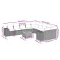 vidaXL 11-tlg. Garten-Sofagarnitur mit Kissen Beige Poly Rattan vidaXL 11-tlg. Garten-Sofagarnitur mit Kissen Beige Poly Rattan