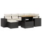vidaXL 7-tlg. Garten-Sofagarnitur mit Kissen Schwarz Poly Rattan vidaXL 7-tlg. Garten-Sofagarnitur mit Kissen Schwarz Poly Rattan