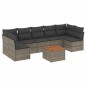 vidaXL 8-tlg. Garten-Sofagarnitur mit Kissen Grau Poly Rattan vidaXL 8-tlg. Garten-Sofagarnitur mit Kissen Grau Poly Rattan