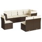 vidaXL 8-tlg. Garten-Sofagarnitur mit Kissen Braun Poly Rattan vidaXL 8-tlg. Garten-Sofagarnitur mit Kissen Braun Poly Rattan