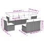 vidaXL 8-tlg. Garten-Sofagarnitur mit Kissen Braun Poly Rattan vidaXL 8-tlg. Garten-Sofagarnitur mit Kissen Braun Poly Rattan