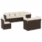 vidaXL 8-tlg. Garten-Sofagarnitur mit Kissen Braun Poly Rattan vidaXL 8-tlg. Garten-Sofagarnitur mit Kissen Braun Poly Rattan