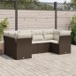 vidaXL 6-tlg. Garten-Sofagarnitur mit Kissen Braun Poly Rattan vidaXL 6-tlg. Garten-Sofagarnitur mit Kissen Braun Poly Rattan