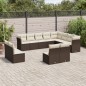 vidaXL 12-tlg. Garten-Sofagarnitur mit Kissen Braun Poly Rattan vidaXL 12-tlg. Garten-Sofagarnitur mit Kissen Braun Poly Rattan