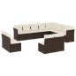 vidaXL 12-tlg. Garten-Sofagarnitur mit Kissen Braun Poly Rattan vidaXL 12-tlg. Garten-Sofagarnitur mit Kissen Braun Poly Rattan
