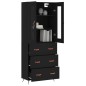 Highboard Schwarz 69,5x34x180 cm Holzwerkstoff Highboard Schwarz 69,5x34x180 cm Holzwerkstoff