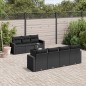 vidaXL 8-tlg. Garten-Sofagarnitur mit Kissen Schwarz Poly Rattan vidaXL 8-tlg. Garten-Sofagarnitur mit Kissen Schwarz Poly Rattan