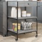 vidaXL Küchenwagen Grau Sonoma 60x48x89,5 cm Holzwerkstoff vidaXL Küchenwagen Grau Sonoma 60x48x89,5 cm Holzwerkstoff