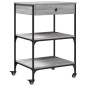 vidaXL Küchenwagen Grau Sonoma 60x48x89,5 cm Holzwerkstoff vidaXL Küchenwagen Grau Sonoma 60x48x89,5 cm Holzwerkstoff