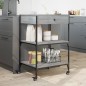 vidaXL Küchenwagen Grau Sonoma 60x48x89,5 cm Holzwerkstoff vidaXL Küchenwagen Grau Sonoma 60x48x89,5 cm Holzwerkstoff