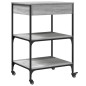 vidaXL Küchenwagen Grau Sonoma 60x48x89,5 cm Holzwerkstoff vidaXL Küchenwagen Grau Sonoma 60x48x89,5 cm Holzwerkstoff