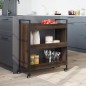 vidaXL Küchenwagen Braun Eichen-Optik 70x30x82 cm Holzwerkstoff vidaXL Küchenwagen Braun Eichen-Optik 70x30x82 cm Holzwerkstoff