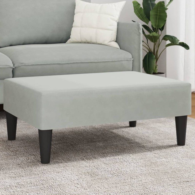 vidaXL Fußhocker Hellgrau 77x55x31 cm Samt vidaXL Fußhocker Hellgrau 77x55x31 cm Samt