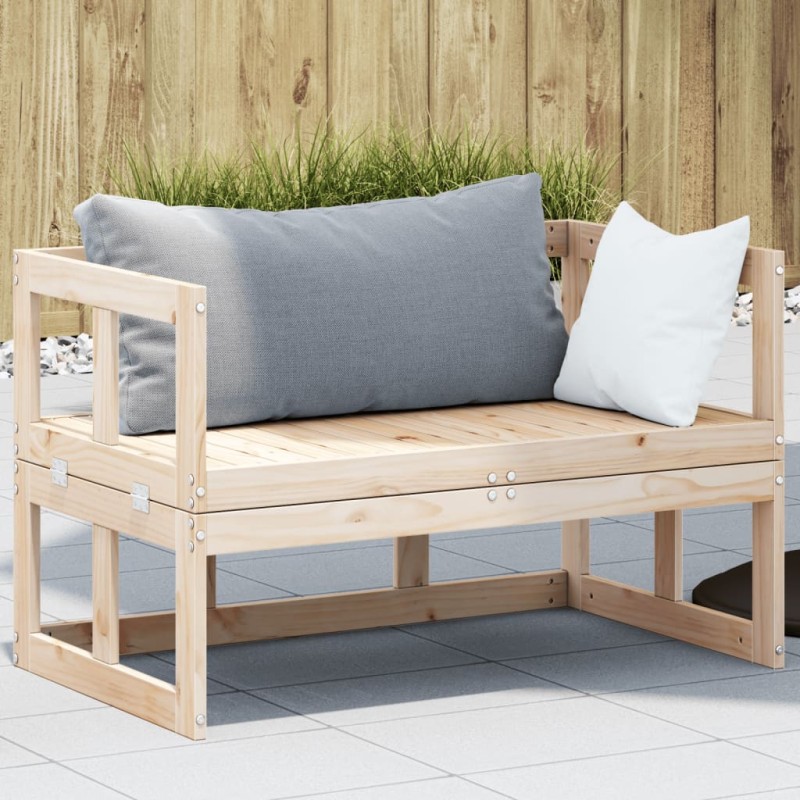 vidaXL 2-in-1 Gartensofa Verlängerbar Massivholz Kiefer vidaXL 2-in-1 Gartensofa Verlängerbar Massivholz Kiefer