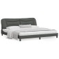 vidaXL Bettgestell mit LED Dunkelgrau 200x200 cm Stoff vidaXL Bettgestell mit LED Dunkelgrau 200x200 cm Stoff