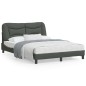 vidaXL Bettgestell mit LED Dunkelgrau 140x200 cm Stoff vidaXL Bettgestell mit LED Dunkelgrau 140x200 cm Stoff