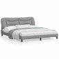 vidaXL Bettgestell mit LED Hellgrau 180x200 cm Stoff vidaXL Bettgestell mit LED Hellgrau 180x200 cm Stoff