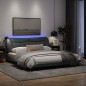 vidaXL Bettgestell mit LED Hellgrau 180x200 cm Stoff vidaXL Bettgestell mit LED Hellgrau 180x200 cm Stoff