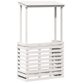 vidaXL Gartenbar mit Dach Weiß 112,5x57x195,5 cm Massivholz Kiefer