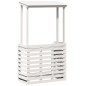 vidaXL Gartenbar mit Dach Weiß 112,5x57x195,5 cm Massivholz Kiefer vidaXL Gartenbar mit Dach Weiß 112,5x57x195,5 cm Massivholz Kiefer