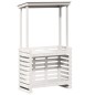 vidaXL Gartenbar mit Dach Weiß 112,5x57x195,5 cm Massivholz Kiefer vidaXL Gartenbar mit Dach Weiß 112,5x57x195,5 cm Massivholz Kiefer