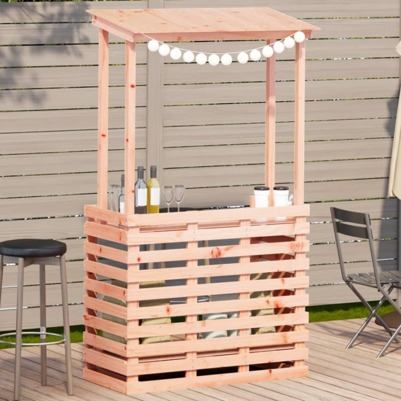vidaXL Gartenbar mit Dach 112,5x57x195,5 cm Massivholz Kiefer vidaXL Gartenbar mit Dach 112,5x57x195,5 cm Massivholz Kiefer