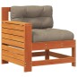vidaXL Gartensofa mit Armlehne und Kissen Wachsbraun Massivholz Kiefer vidaXL Gartensofa mit Armlehne und Kissen Wachsbraun Massivholz Kiefer