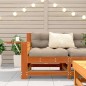 vidaXL Gartensofa mit Armlehne und Kissen Wachsbraun Massivholz Kiefer vidaXL Gartensofa mit Armlehne und Kissen Wachsbraun Massivholz Kiefer