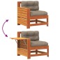 vidaXL Gartensofa mit Armlehne und Kissen Wachsbraun Massivholz Kiefer vidaXL Gartensofa mit Armlehne und Kissen Wachsbraun Massivholz Kiefer