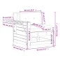 vidaXL Gartensofa mit Armlehne und Kissen Wachsbraun Massivholz Kiefer vidaXL Gartensofa mit Armlehne und Kissen Wachsbraun Massivholz Kiefer
