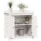vidaXL Pflanztisch mit Ablagen Weiß 82,5x50x86,5 cm Massivholz Kiefer vidaXL Pflanztisch mit Ablagen Weiß 82,5x50x86,5 cm Massivholz Kiefer