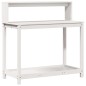 vidaXL Pflanztisch mit Ablagen Weiß 108x50x109,5 cm Massivholz Kiefer vidaXL Pflanztisch mit Ablagen Weiß 108x50x109,5 cm Massivholz Kiefer