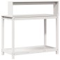 vidaXL Pflanztisch mit Ablagen Weiß 108x50x109,5 cm Massivholz Kiefer vidaXL Pflanztisch mit Ablagen Weiß 108x50x109,5 cm Massivholz Kiefer