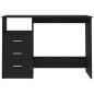 vidaXL Schreibtisch mit Schubladen Schwarz 110×50×76 cm Holzwerkstoff vidaXL Schreibtisch mit Schubladen Schwarz 110×50×76 cm Holzwerkstoff