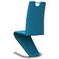 vidaXL Esszimmerstühle in Zick-Zack-Form 2 Stk. Blau Kunstleder vidaXL Esszimmerstühle in Zick-Zack-Form 2 Stk. Blau Kunstleder