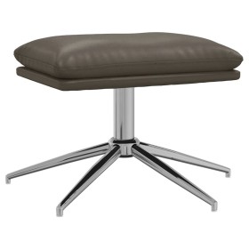vidaXL Fußhocker Grau 45x29,5x35 cm Kunstleder