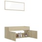 vidaXL 2-tlg. Badmöbel-Set Sonoma-Eiche Holzwerkstoff vidaXL 2-tlg. Badmöbel-Set Sonoma-Eiche Holzwerkstoff