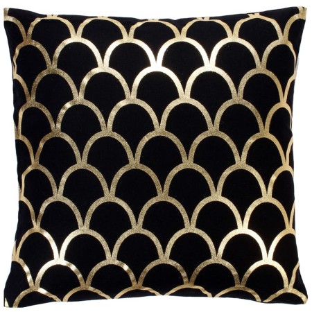 vidaXL Kissen 2 Stk. Foliendruck Schwarz und Golden 40x40 cm Baumwolle