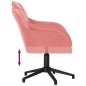 vidaXL Bürostuhl Drehbar Rosa Samt vidaXL Bürostuhl Drehbar Rosa Samt
