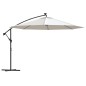 vidaXL Ampelschirm mit LED-Leuchten und Metall-Mast 350 cm Sandfarben vidaXL Ampelschirm mit LED-Leuchten und Metall-Mast 350 cm Sandfarben
