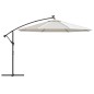 vidaXL Ampelschirm mit LED-Leuchten und Metall-Mast 350 cm Sandfarben vidaXL Ampelschirm mit LED-Leuchten und Metall-Mast 350 cm Sandfarben