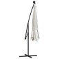 vidaXL Ampelschirm mit LED-Leuchten und Metall-Mast 350 cm Sandfarben vidaXL Ampelschirm mit LED-Leuchten und Metall-Mast 350 cm Sandfarben